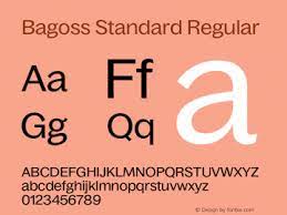 Пример шрифта Bagoss Standard Regular